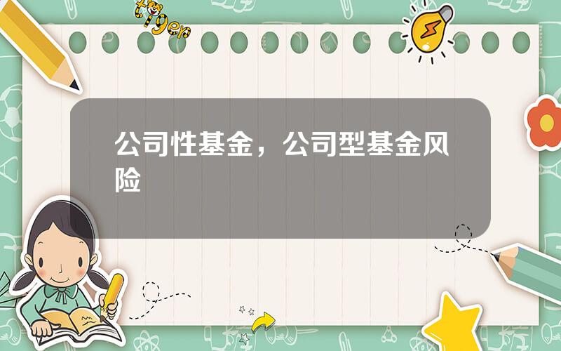 公司性基金，公司型基金风险