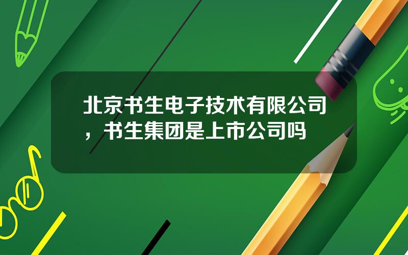 北京书生电子技术有限公司，书生集团是上市公司吗