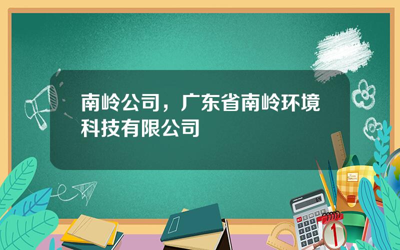 南岭公司，广东省南岭环境科技有限公司