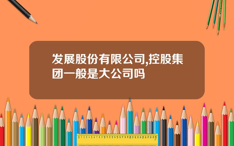 发展股份有限公司,控股集团一般是大公司吗