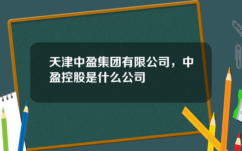 天津中盈集团有限公司，中盈控股是什么公司