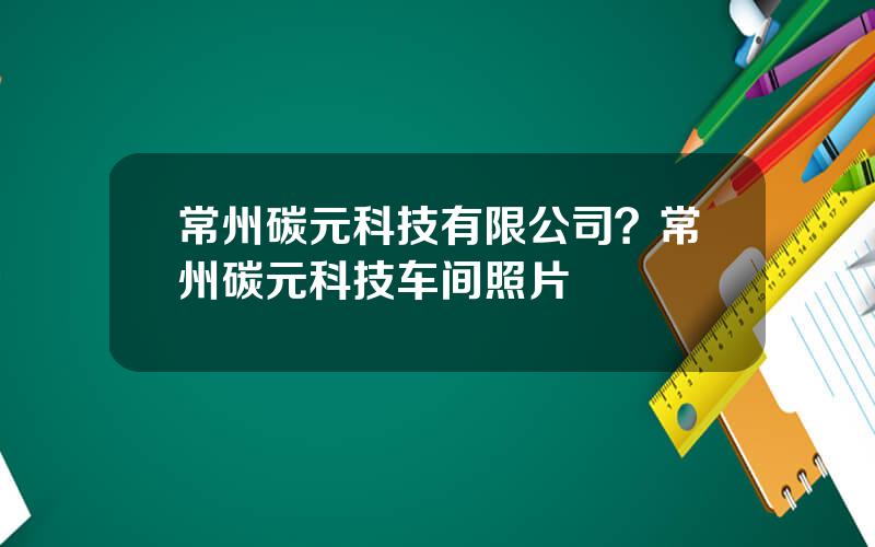 常州碳元科技有限公司？常州碳元科技车间照片