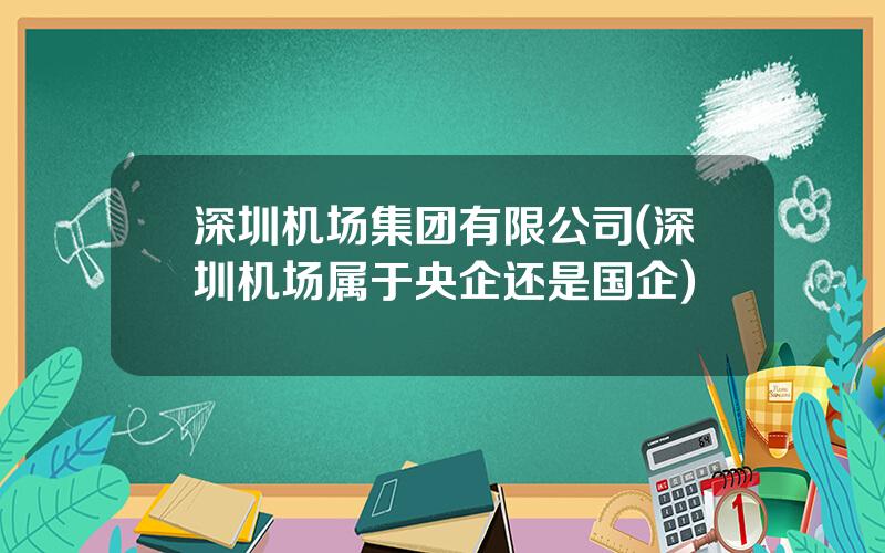 深圳机场集团有限公司(深圳机场属于央企还是国企)