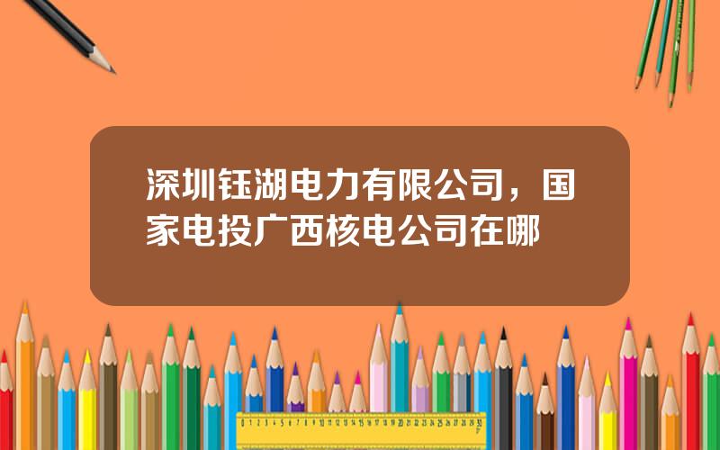 深圳钰湖电力有限公司，国家电投广西核电公司在哪